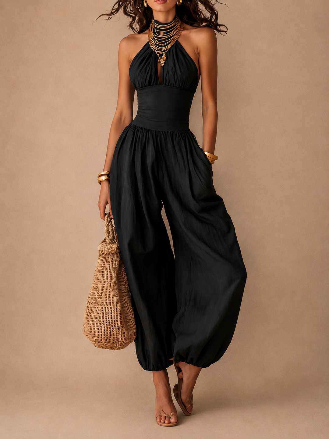 Daniela - bohemian halter jumpsuit