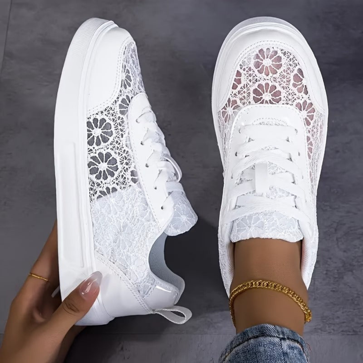 Emma | Floral Lace Sneakers