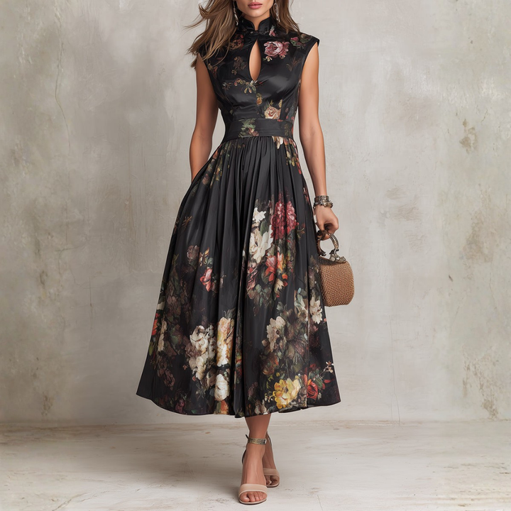 Phoebe | Floral A-Line Midi Dress