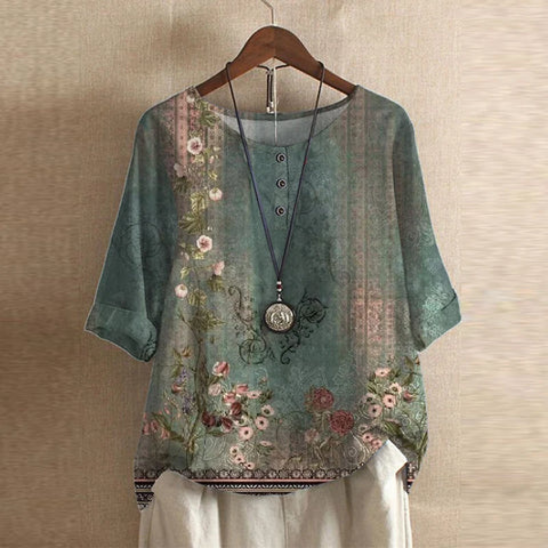 Tessa | Vintage Floral Blouse