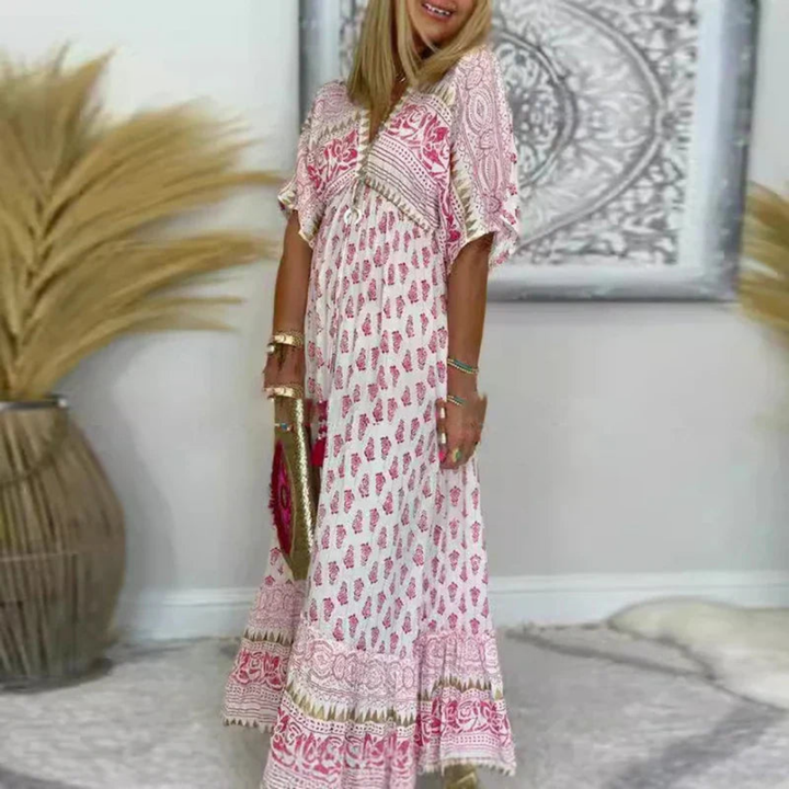 Joanna | Boho Print Maxi Dress