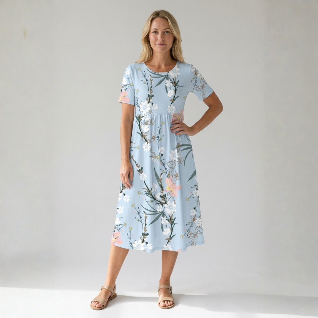 Hattie | Floral Print Midi Dress