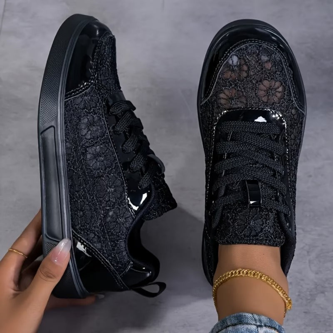 Emma | Floral Lace Sneakers