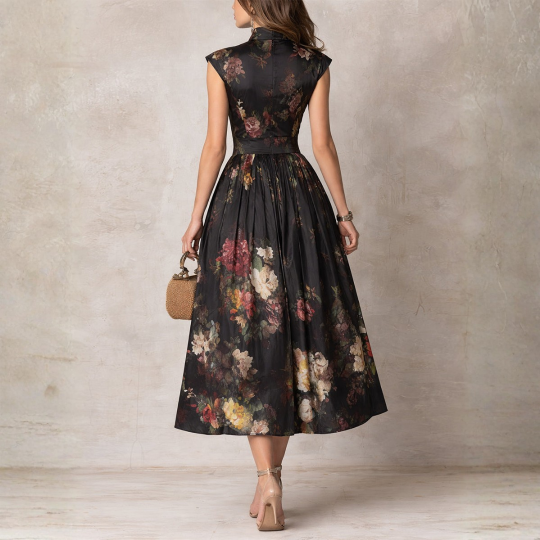 Phoebe | Floral A-Line Midi Dress