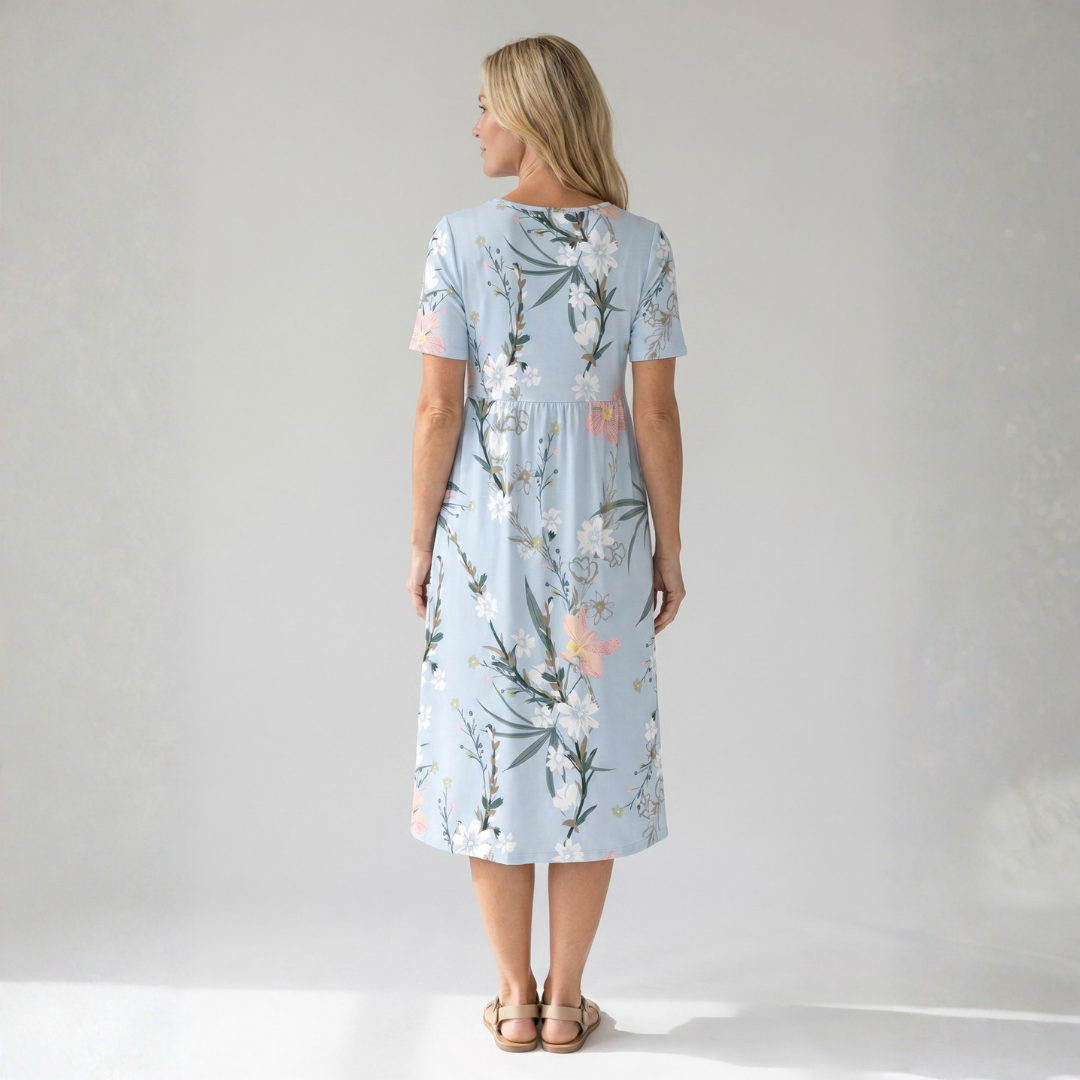 Hattie | Floral Print Midi Dress