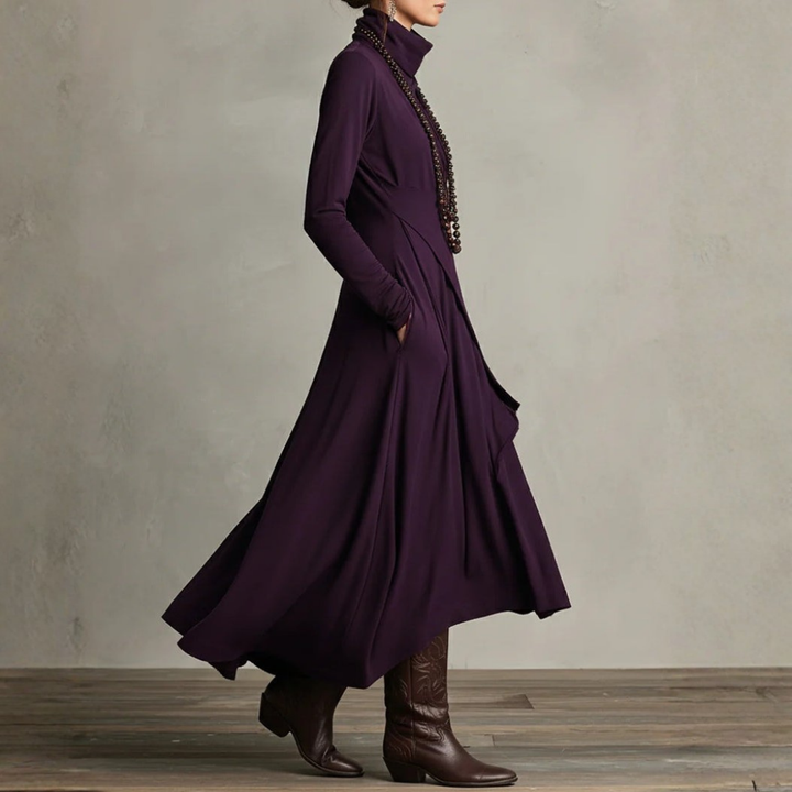 Aurelia | Asymmetrical Turtleneck Dress