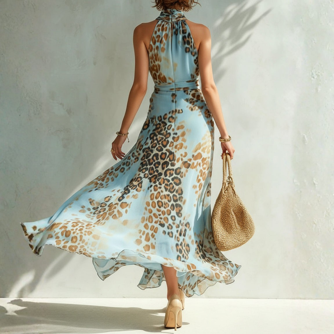Selena | Animal Print Maxi Dress