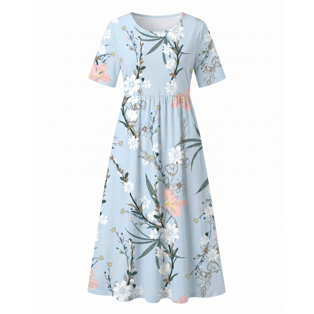 Hattie | Floral Print Midi Dress