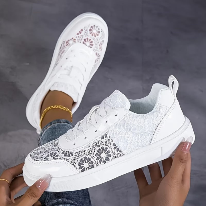 Emma | Floral Lace Sneakers