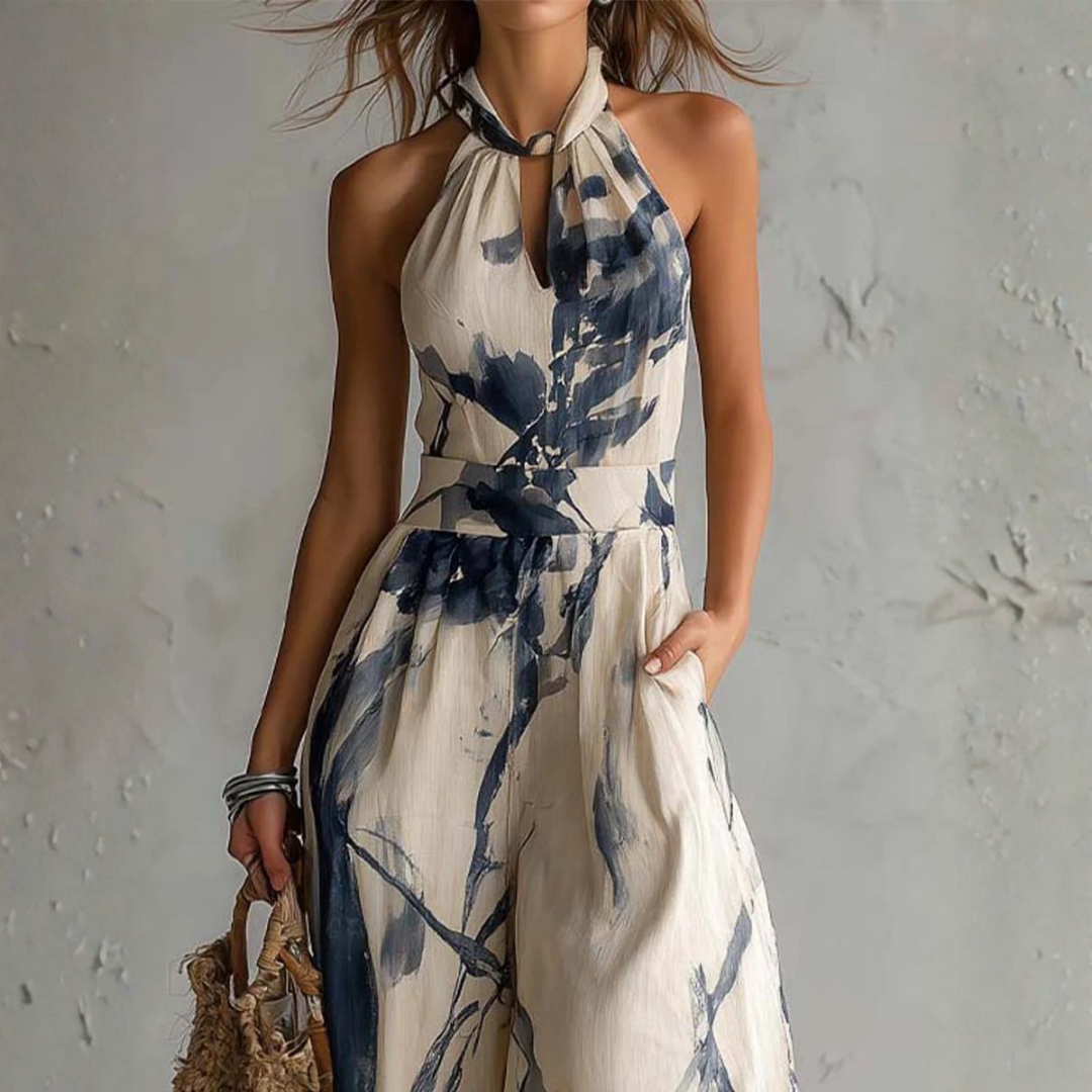 Evie | Halter Wide-Leg Jumpsuit