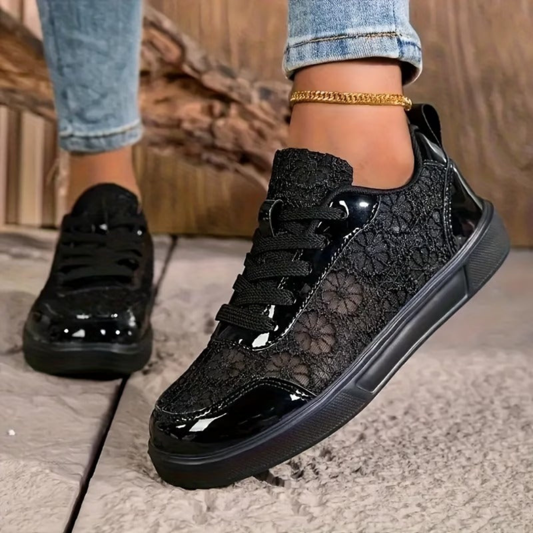Emma | Floral Lace Sneakers