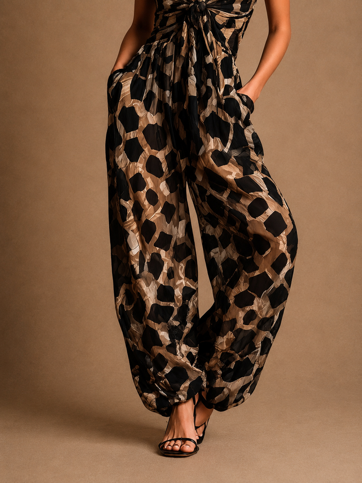 Carla - wild flowy halter jumpsuit