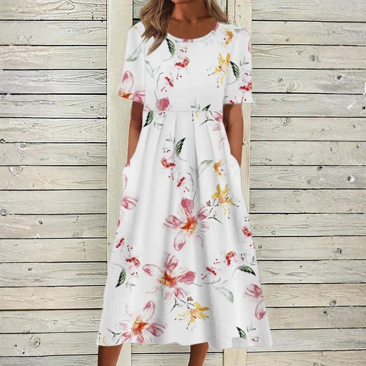 Hattie | Floral Print Midi Dress