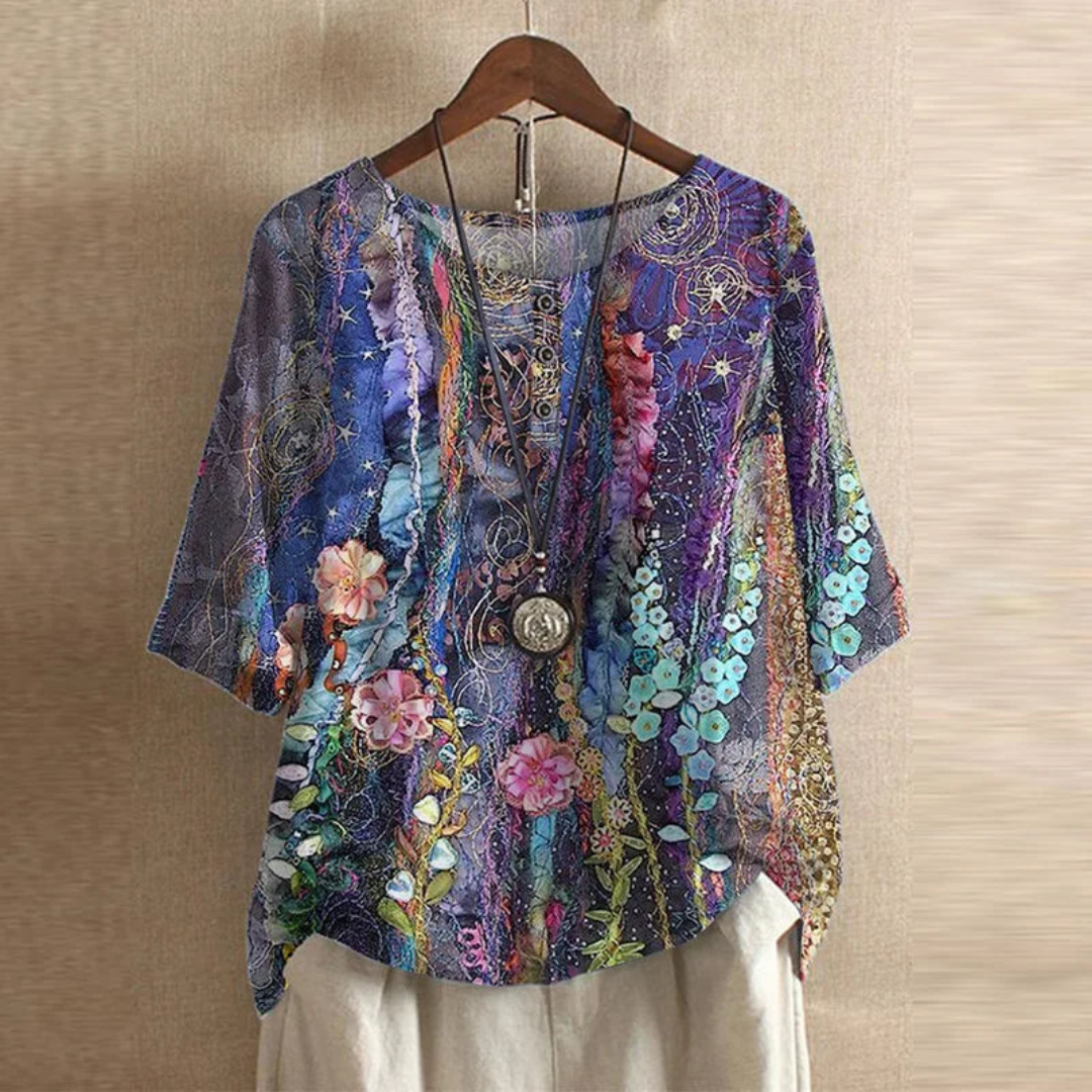Tessa | Vintage Floral Blouse