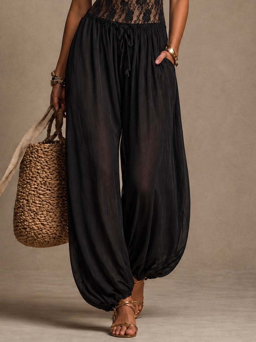 Laia - Halter Jumpsuit with Flowing Lace
