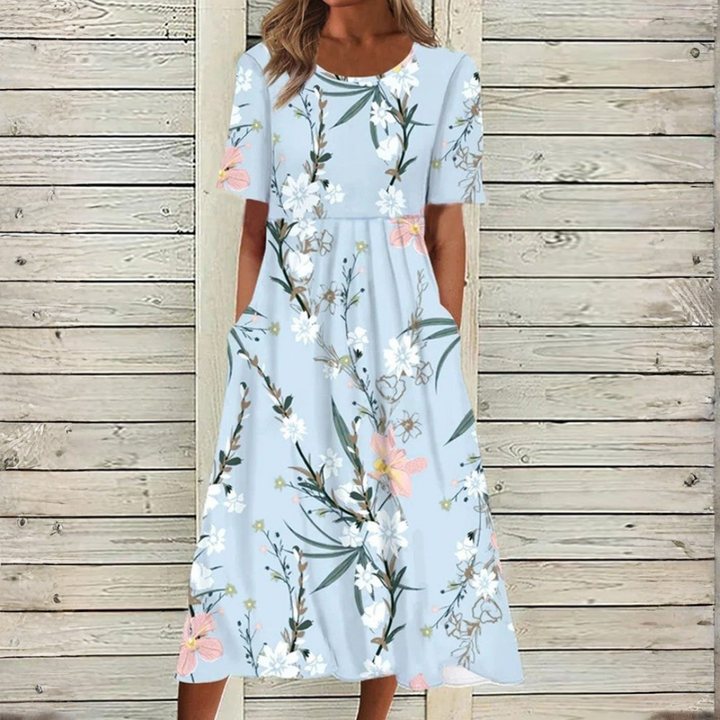 Hattie | Floral Print Midi Dress